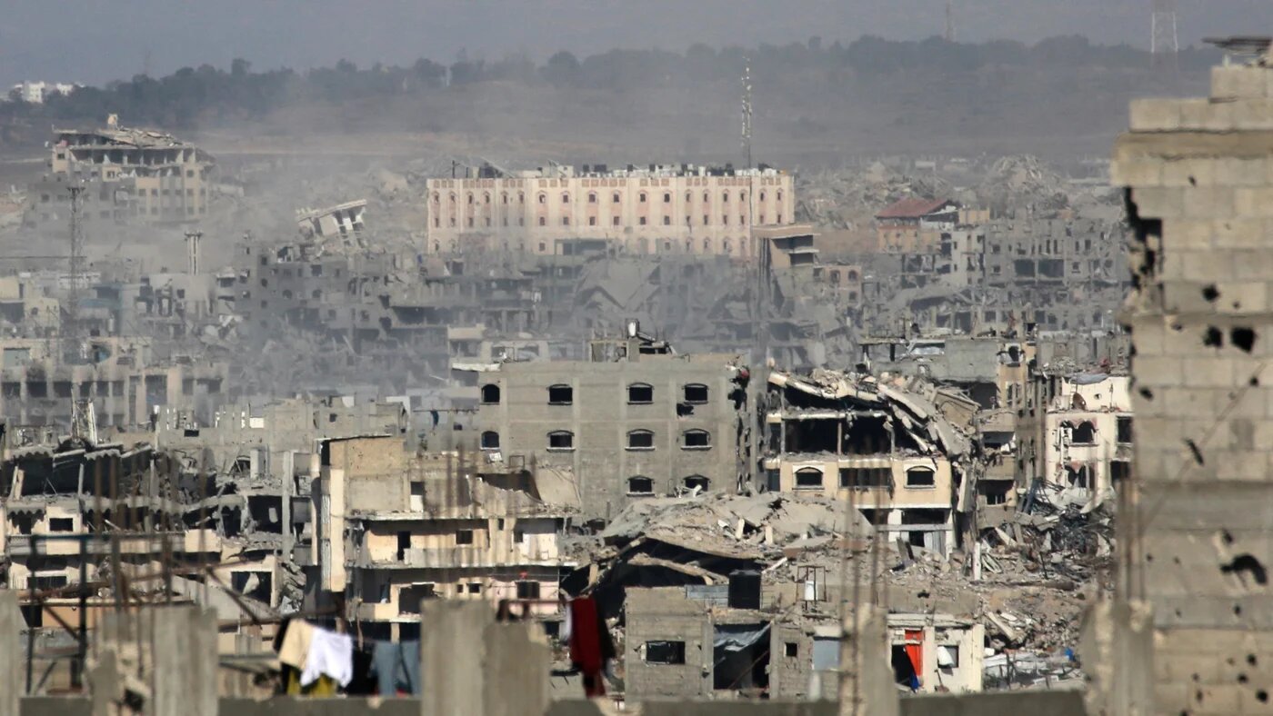 A picture taken from Jabalia shows the Indonesian Hospital in Beit Lahia in the northern Gaza Strip on 28 June 2025 (AFP/Bashar Taleb)