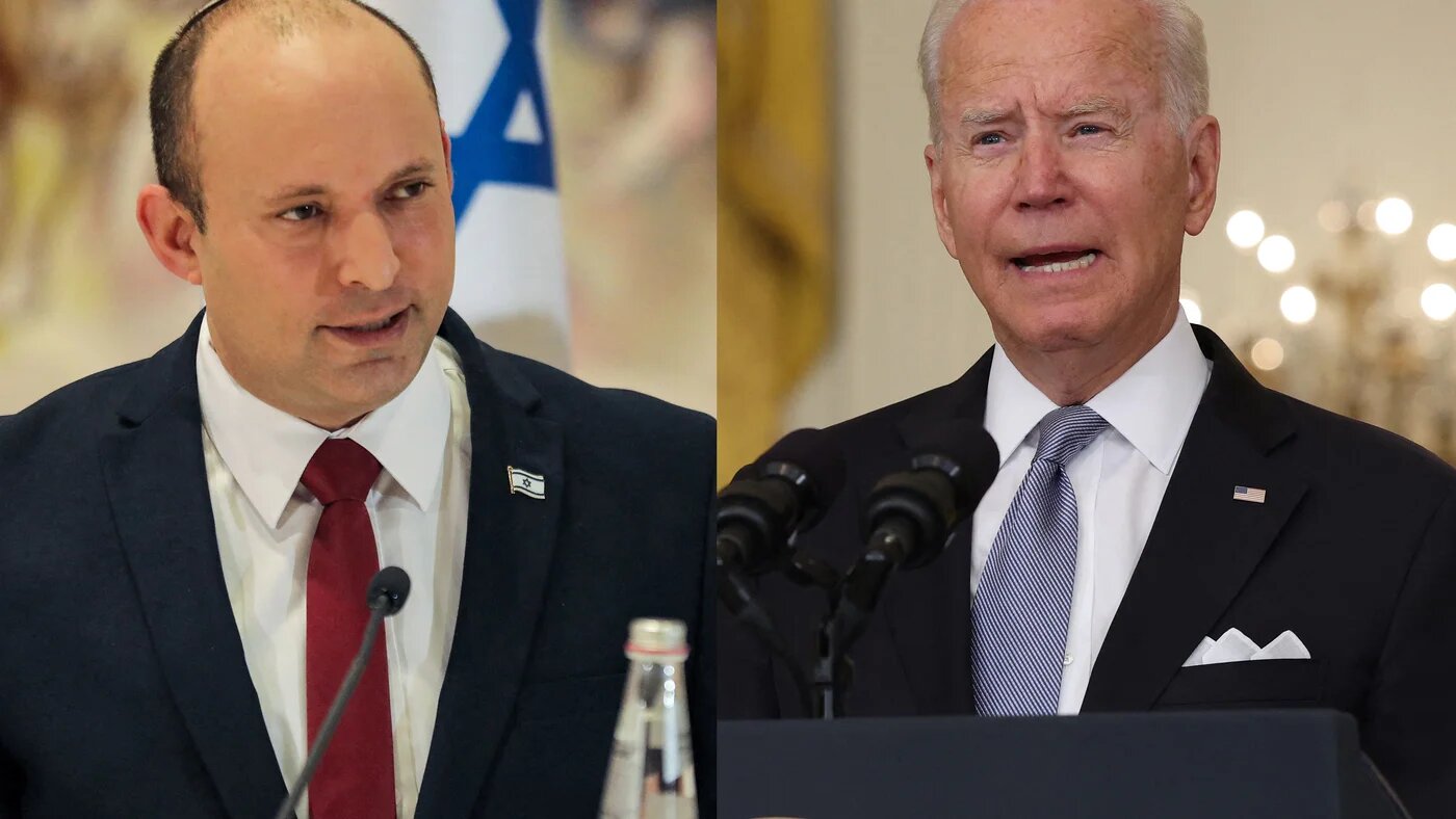 Israeli Prime Minister Naftali Bennett (L) will meet with US President Joe Biden (R) on 26 August at the White House.