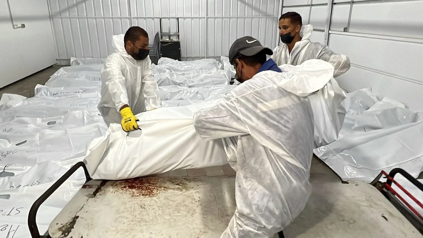 The Palestinian Health Ministry in Gaza received dozens of bodies handed over by Israel on Wednesday, with some bearing signs of torture (Facebook/Amr Tabash)