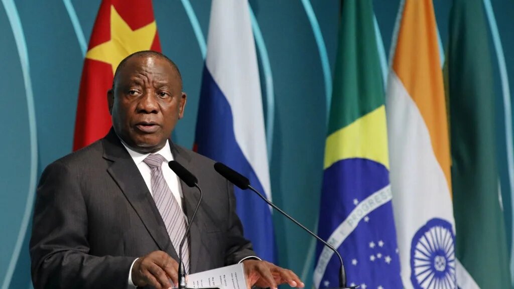 South African President Cyril Ramaphosa at the Brics Summit in 2023 (Reuters) 