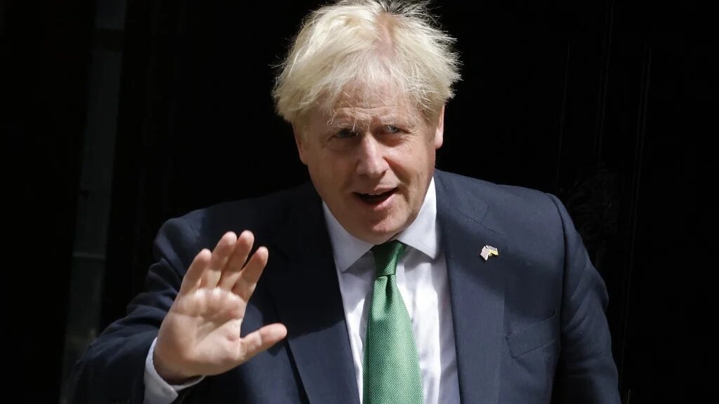 Boris Johnson at 10 Downing Street, on 13 July 2022 (AFP)