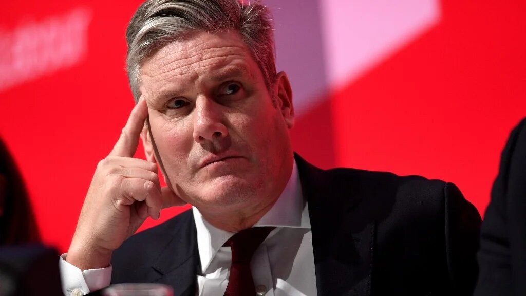 British Labour leader Keir Starmer is pictured at the party’s conference in Liverpool on 27 September 2022 (AFP)