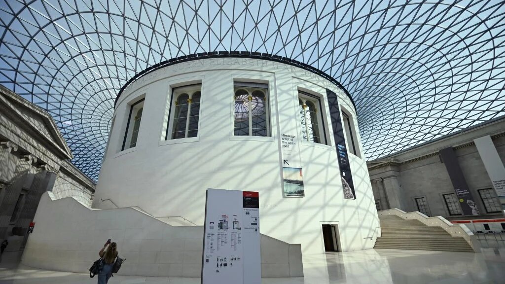 The British Museum’s Great Court is pictured in London on 13 May 2025 (Justin Tallis/AFP)