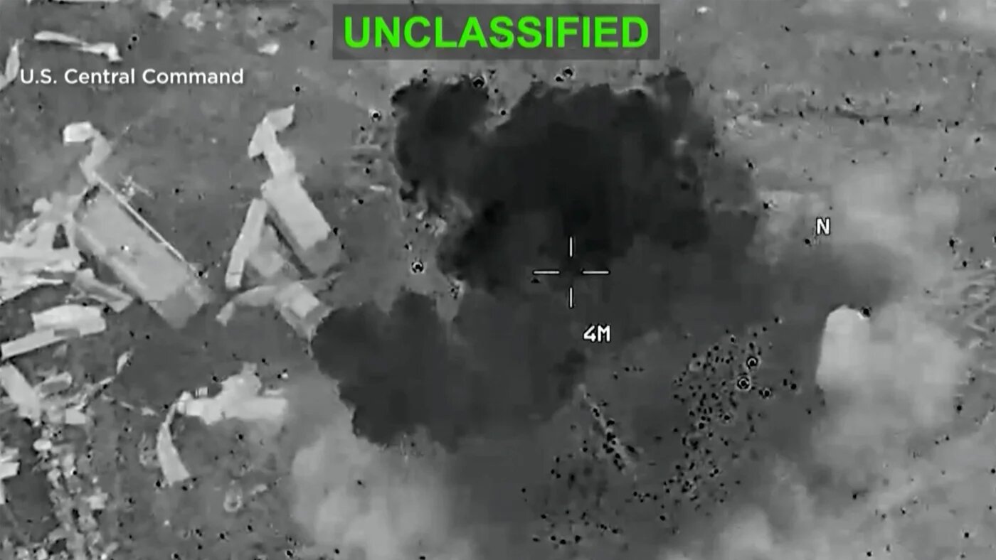 This screen grab made on 23 July 2026 from handout video footage released by the US Central Command shows US forces launching what the military says are precision strikes against Iran (AFP/Centcom handout)