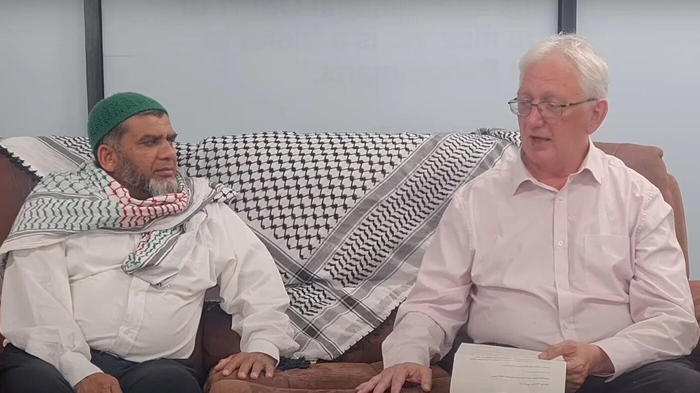 Tiger Patel and Craig Murray talk after Patel stood down on Monday (Cllr Tiger Patel)