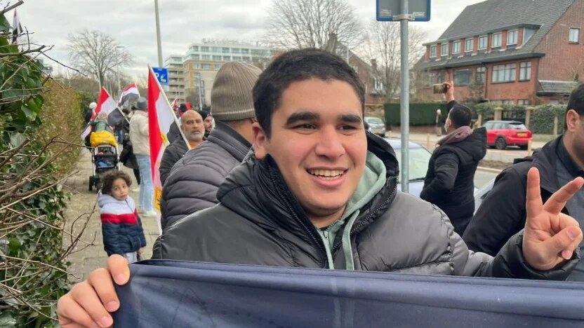 Osama el-Walely, 28, is an engineering student at Ain Shams University, Egypt, but has been living in exile for several years fearing persecution in Egypt (supplied)