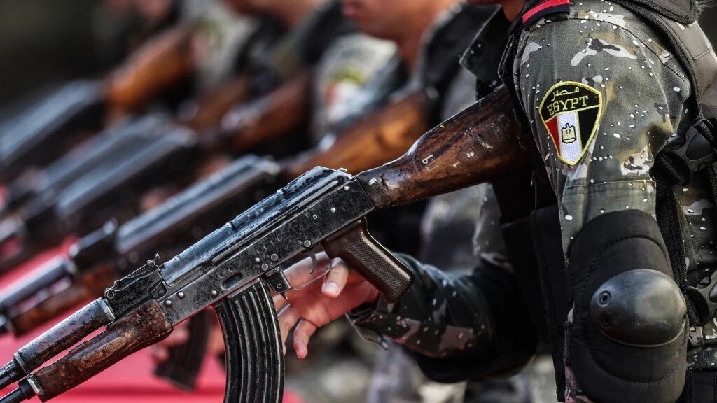 Egyptian police cadets take part in a training session at an academy in Cairo on 30 December 2019 (AFP)