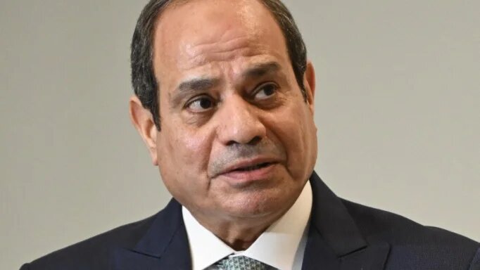 Egyptian President Abdel Fattah al-Sisi is pictured in Madrid on 19 February 2025 (Javier Soriano/AFP)