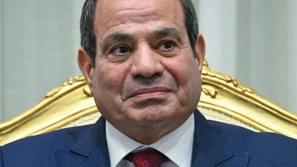 Egyptian President Abdel Fattah al-Sisi is pictured in Sharm el-Sheikh on 13 October 2025 (Saul Loeb/AFP)