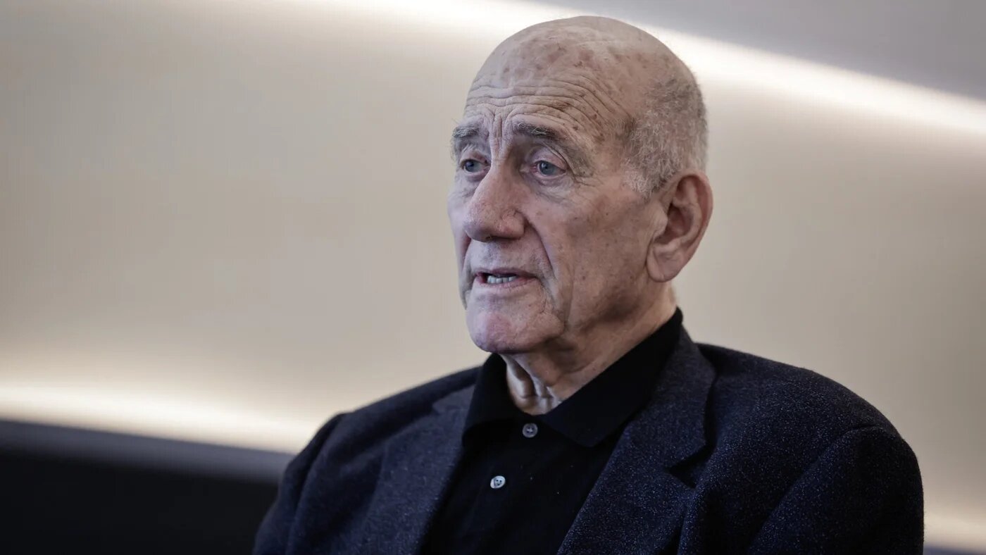 Former Israel's prime minister Ehud Olmert in Paris on 9 June 2025 (Stephane de Sakutin/AFP)