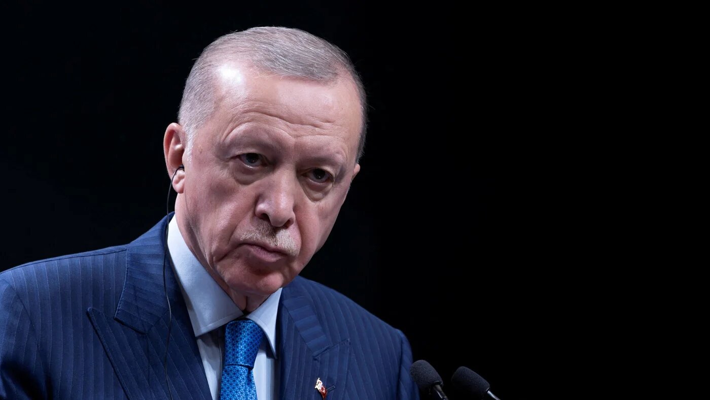 Recep Tayyip Erdogan speaks during a press conference at the Presidential Palace in Ankara, 13 May (Reuters/Umit Bektas)