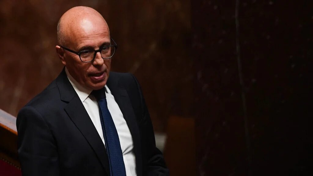 Éric Ciotti a effectué une visite au Maroc, du 3 au 5 mai, où il a notamment rencontré le Premier ministre Aziz Akhannouch (AFP/Christophe Archambault)