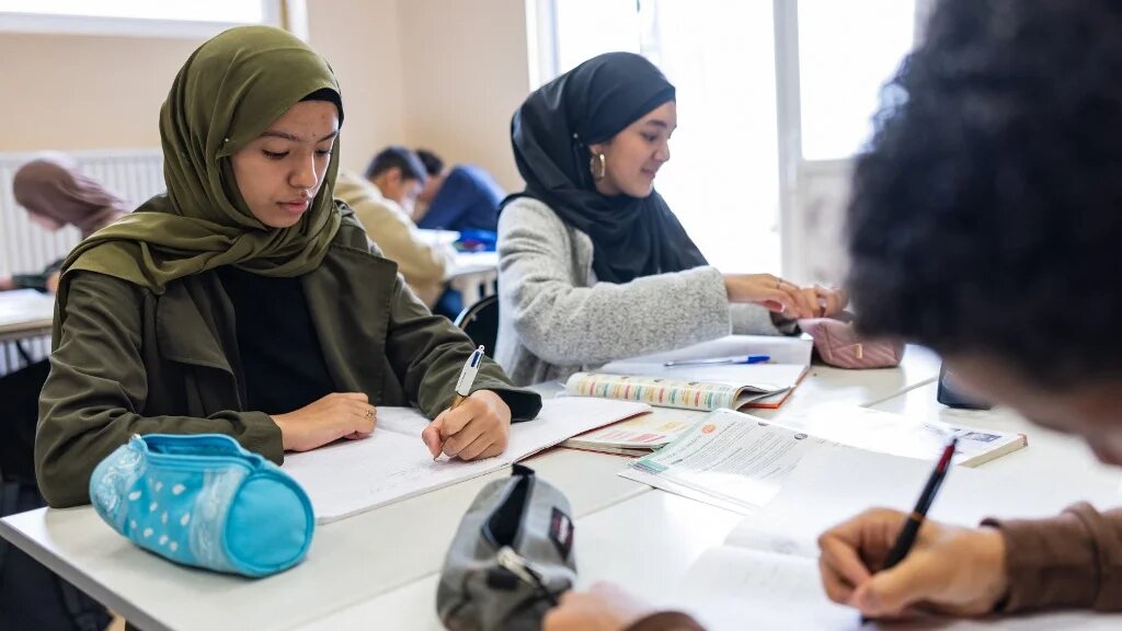 Pour répondre aux accusations dont il fait l’objet, le groupe scolaire Averroès, avec ses 800 élèves (dont 400 lycéens), multiplie aussi les actions. Des courriers ont été envoyés à plusieurs responsables politiques dont le chef de l’État, Emmanuel Macron (AFP/Sameer al-Doumy)