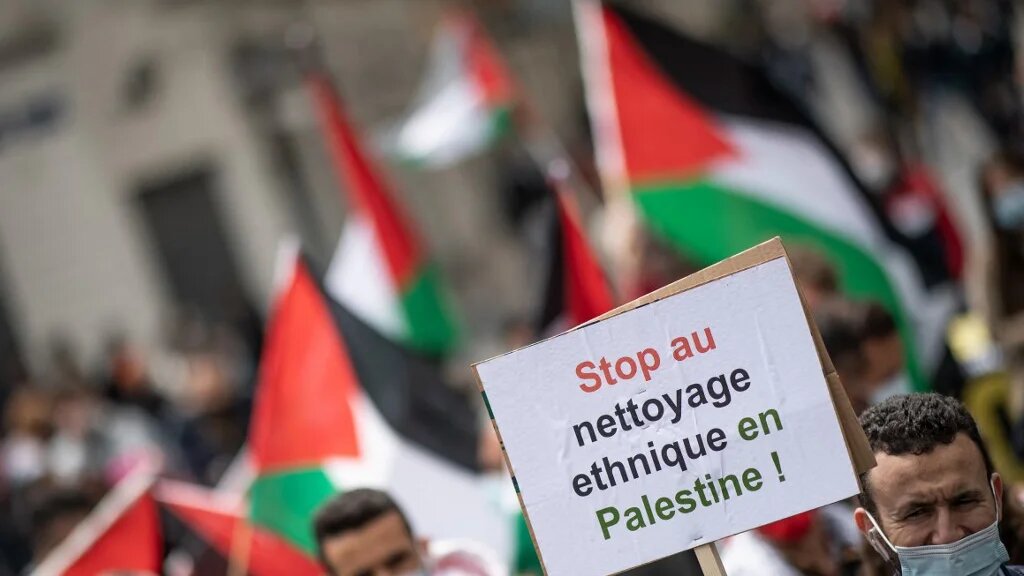 Manifestation propalestiniennes à Nantes, dans l’ouest de la France, le 15 mai 2021 (AFP/ Loïc Ve-nance)
