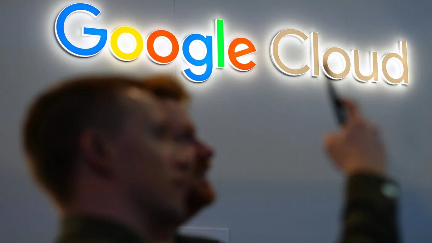 Google Cloud's logo is pictured at the Mobile World Congress in Barcelona on 27 February 2024 (AFP/Pau Barrena)
