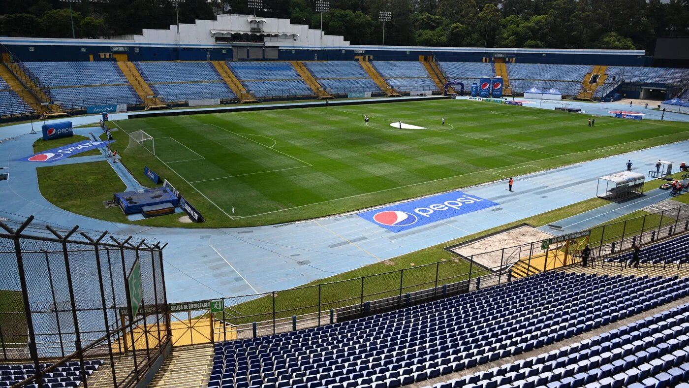 A view of the empty Doroteo Guamuch Flores stadium, in Guatemala City, on 29 August 2020 (Johan Ordonez/AFP)