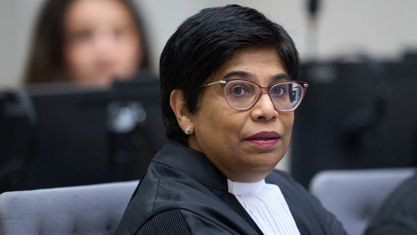 Deputy Prosecutor of the International Criminal Court (ICC), Nazhat Shameem Khan attending a hearing in The Hague, on 9 December 2025 (AFP)