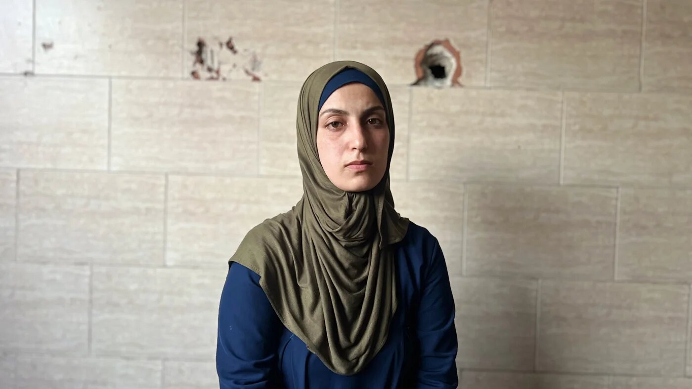 Israeli forces tortured Saeda al-Shrafi, a Palestinian mother of two, during a six-week detention in 2023 in which she was held without charge or trial (MEE/Ahmed Dremly)