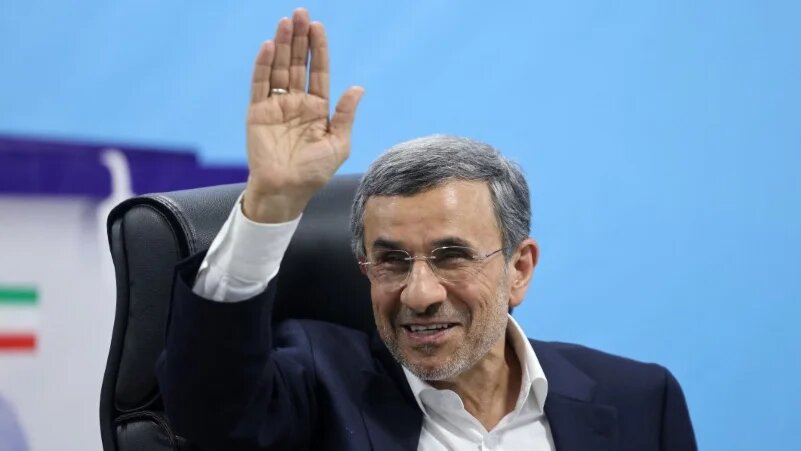 Former President Mahmoud Ahmadinejad is pictured in Tehran on 2 June 2024 (Atta Kenare/AFP)