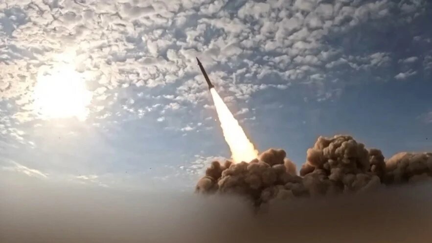 This video grab taken from the Iranian state broadcaster IRIB on 26 March 2026 shows what it says is part of a wave of missiles launched against Israel and US bases in the Gulf (IRIB TV/AFP)