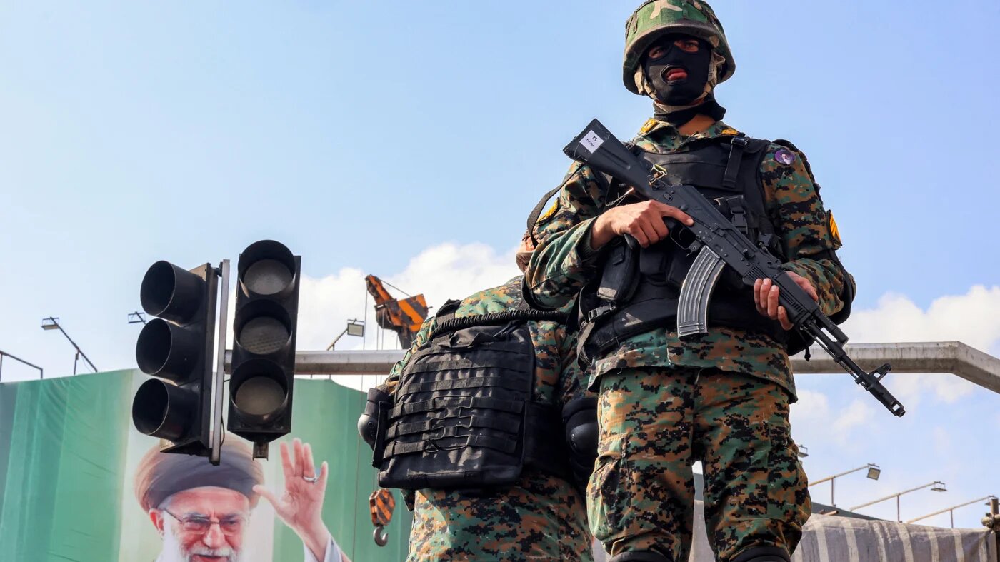 Security forces deploy to guard a rally in support of Iran's new supreme leader at Enghelab Square in central Tehran on 9 March 026 (AFP)