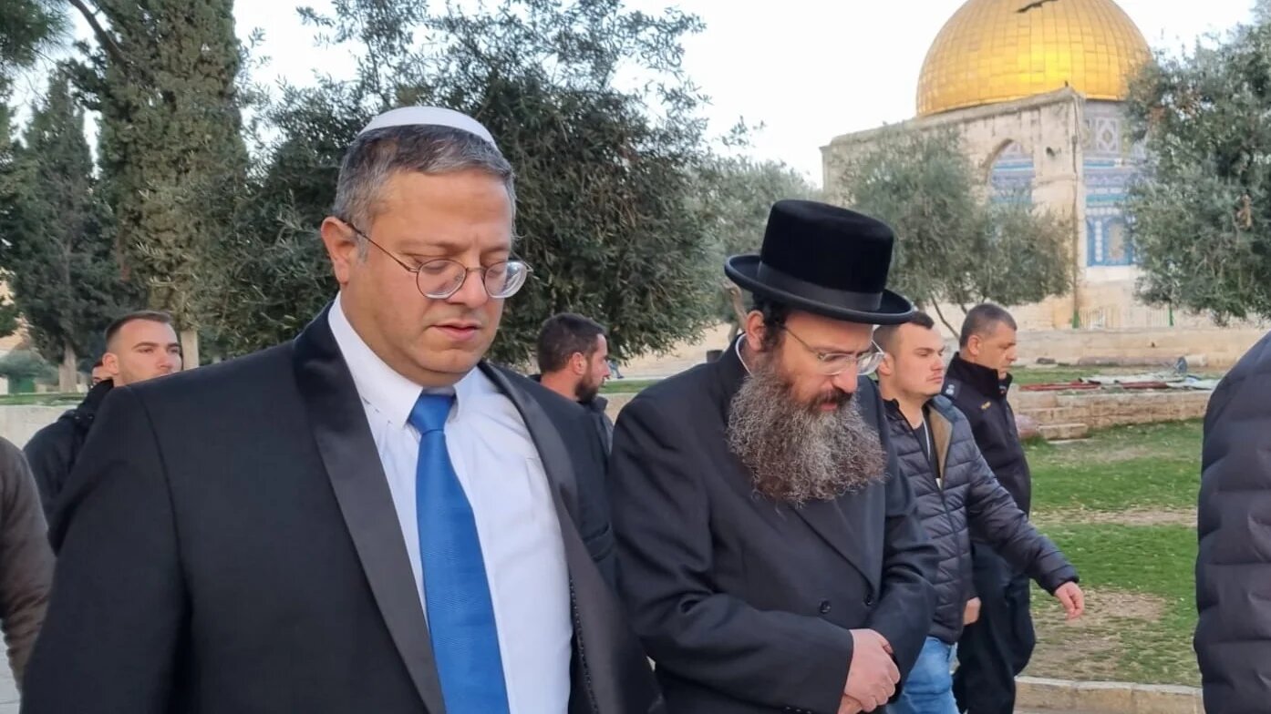 Itamar Ben-Gvir, qui est allé à plusieurs reprises sur l’esplanade des mosquées alors qu’il était député, avait annoncé son intention de s’y rendre en tant que ministre (Twitter)