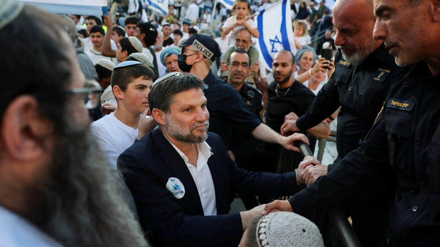 Israeli Finance Minister Bezalel Smotrich takes part in the annual Jerusalem Day march in the Old City of Jerusalem, 14 May 2026 (Reuters/Ammar Awad)