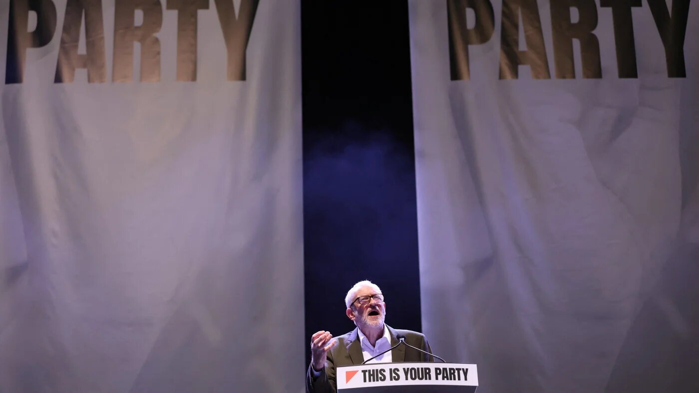 Jeremy Corbyn, the co-founder of "Your Party", delivers a speech on the first day of the Founding Conference for Your Party in Liverpool on 29 November 2025 (Darren Staples/AFP)