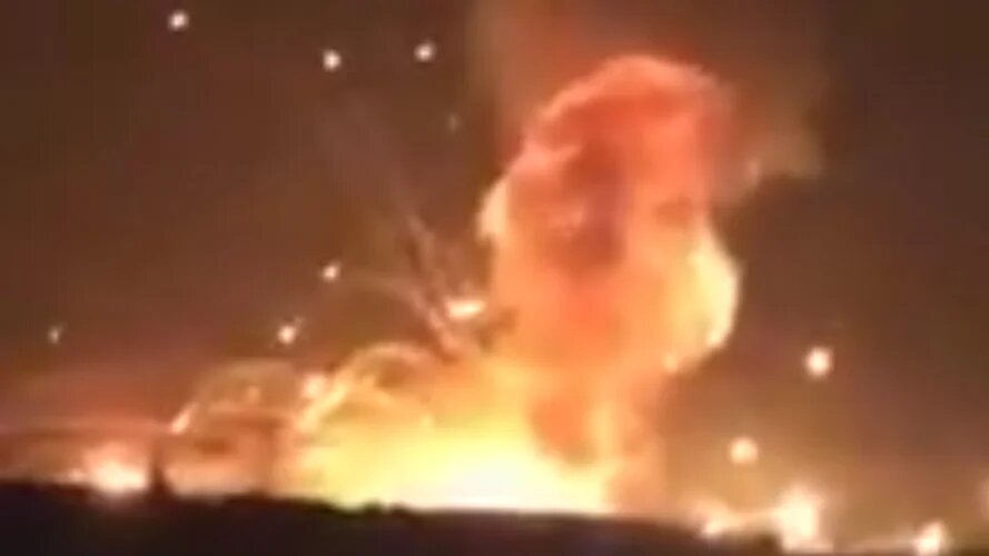 Residents in Zarqa said windows of homes were shattered and large flames could be seen.