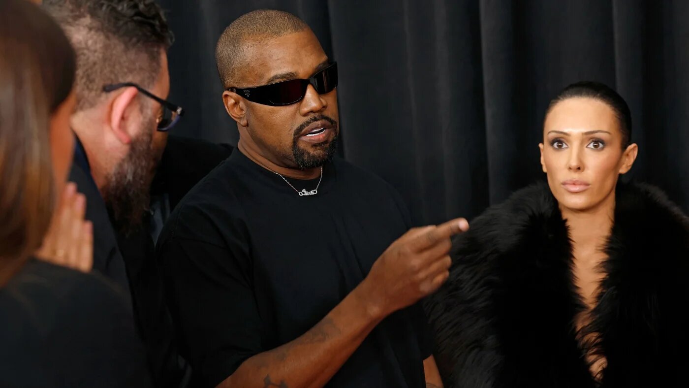 Kanye West and Bianca Censori attend the 67th Grammy Awards on 2 February 2025 in Los Angeles, California (AFP/Frazer Harrison)