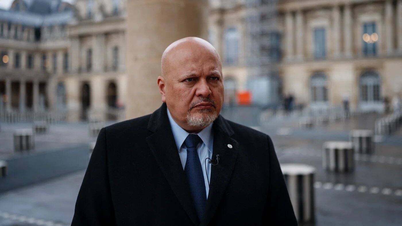 International Criminal Court Prosecutor Karim Khan poses during an interview with AFP at the Cour d'Honneur of the Palais Royal in Paris on February 7, 2024. The prosecutor of the International Criminal Court (ICC) wants to prosecute "environmental crimes" without changing the court's statute, because environmental damage is often the cause or consequence of war crimes or crimes against humanity that the ICC can already judge, Karim Khan announced on February 7, 2024, in an interview with AFP.