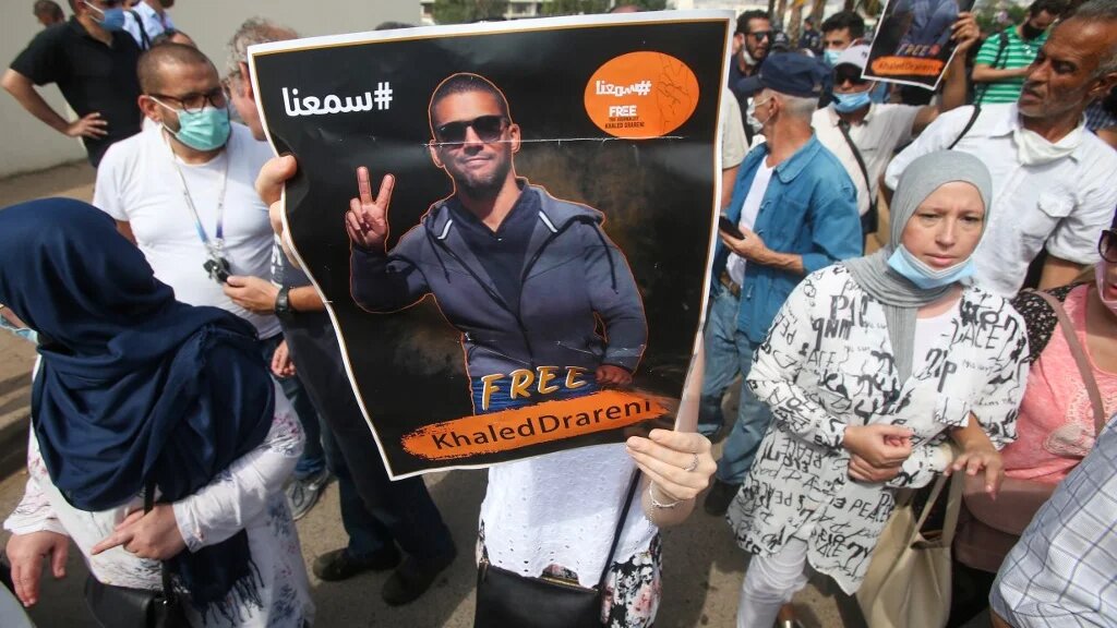 Journalists rally in Algiers in support of Khaled Drareni