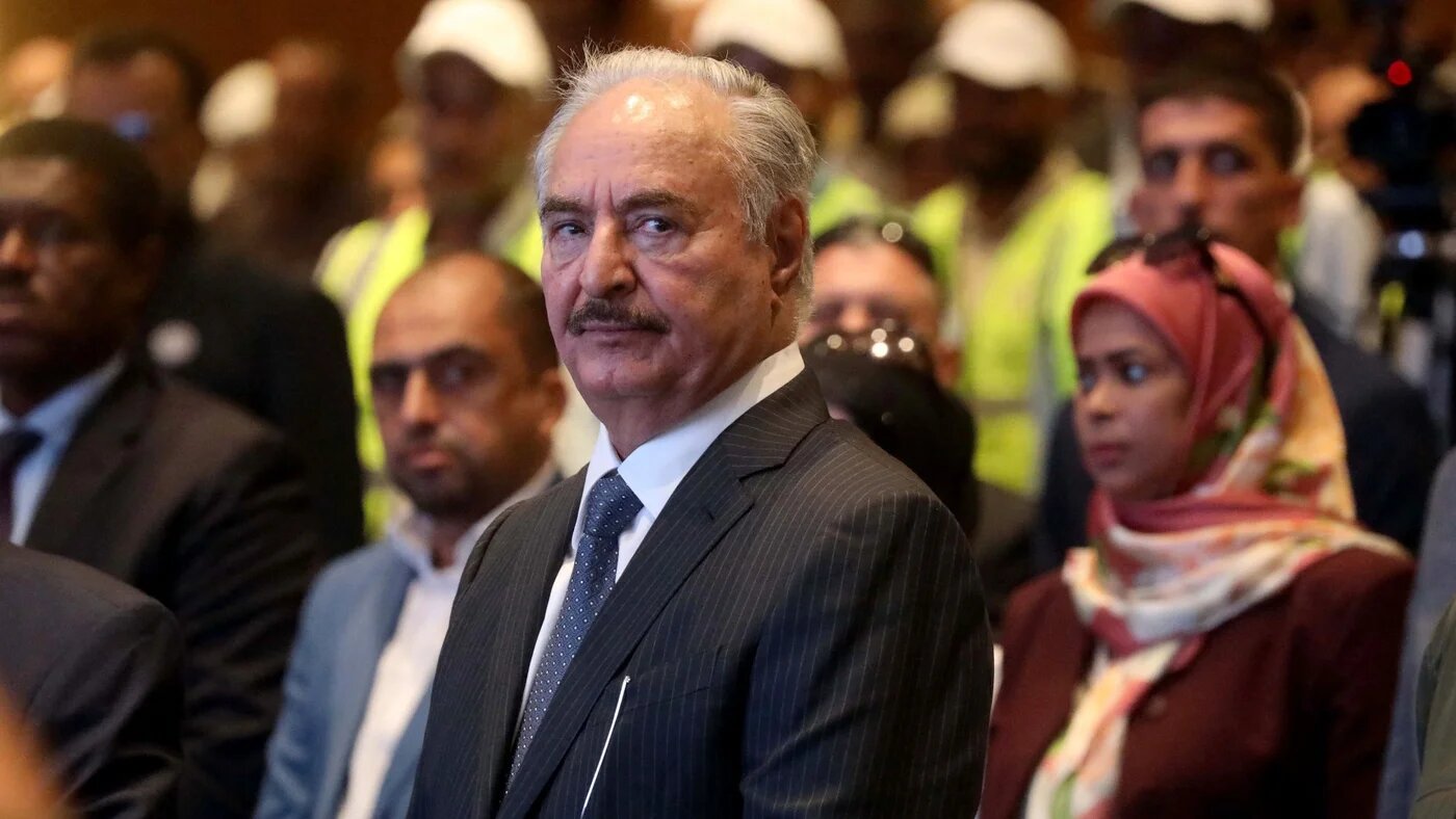 Khalifa Haftar attends a conference in Libya's southern city of Sebha on 5 September 2024 (Abdullah Doma/AFP)