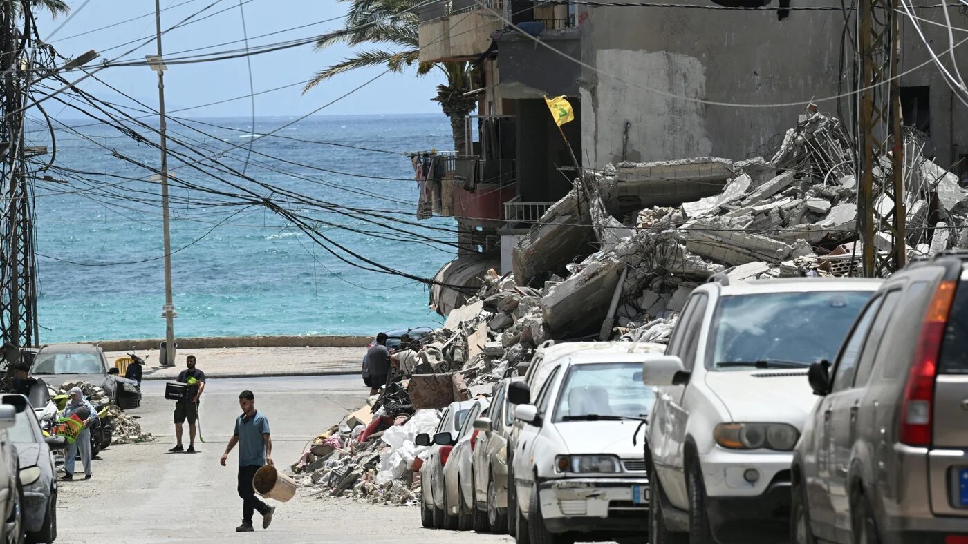Destruction seen after Israeli military strikes on a neighbourhood in the southern Lebanese coastal city of Tyre, 23 June 2026, (Joseph Eid/AFP)