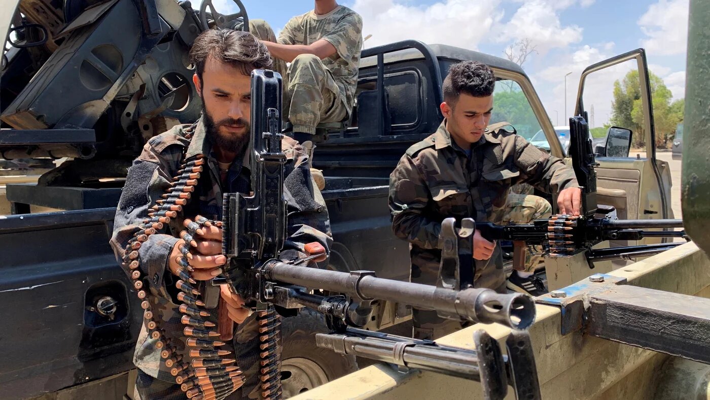 GNA troops in Tripoli prepare to head towards Sirte, Libya.