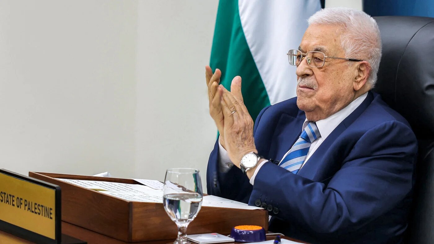 Palestinian Authority president Mahmoud Abbas applauding during a UN summit on a two-state solution in New York City on 22 September, 2025 (AFP/Palestinian Authority's press office)