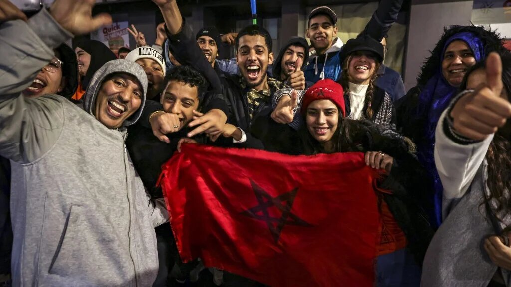 Supporters de l’équipe du Maroc à Rabat, après le match de la demi-finale contre la France (AFP/Fadel Senna)