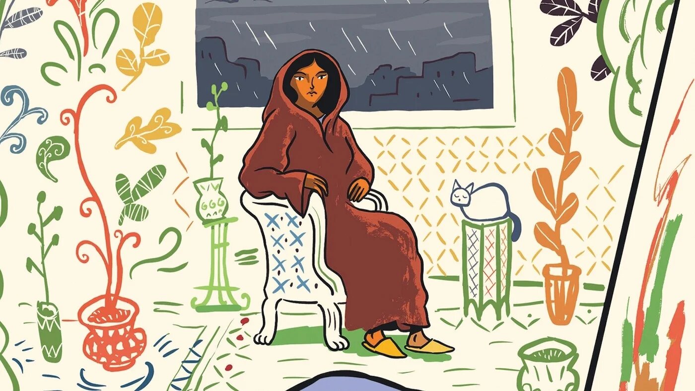 « Évoquant la tradition orale marocaine, cette idée de faire de Zohra une conteuse entraînant le personnage masculin ainsi que le lecteur dans une « histoire dans l’histoire » est aussi empruntée au système dramaturgique des Mille et Une Nuits, érigeant ainsi Zohra en nouvelle Shéhérazade » – Roland Carrée (avec l’aimable autorisation de Dargaud)