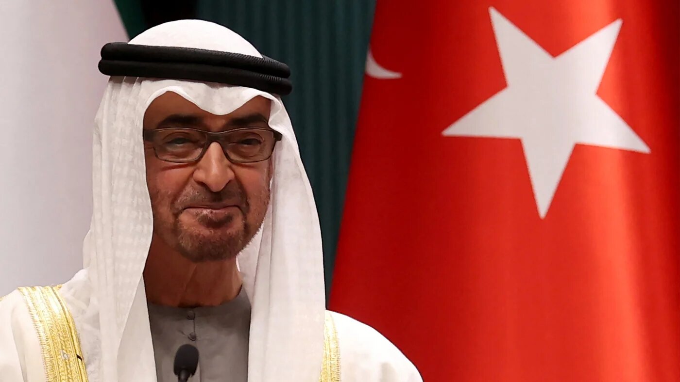 UAE President Mohammed bin Zayed Al Nahyan attends a signing ceremony with Turkish President Recep Tayyip Erdogan at the Presidential Complex in Ankara, on 24 November 2021 (AFP)