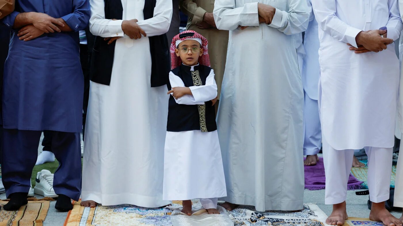 Muslim worshippers attend Eid al-Fitr prayers marking the end of the holy fasting month of Ramadan, at the Imam Turki bin Abdullah Grand Mosque in Riyadh, Saudi Arabia, March 20, 2026. REUTERS