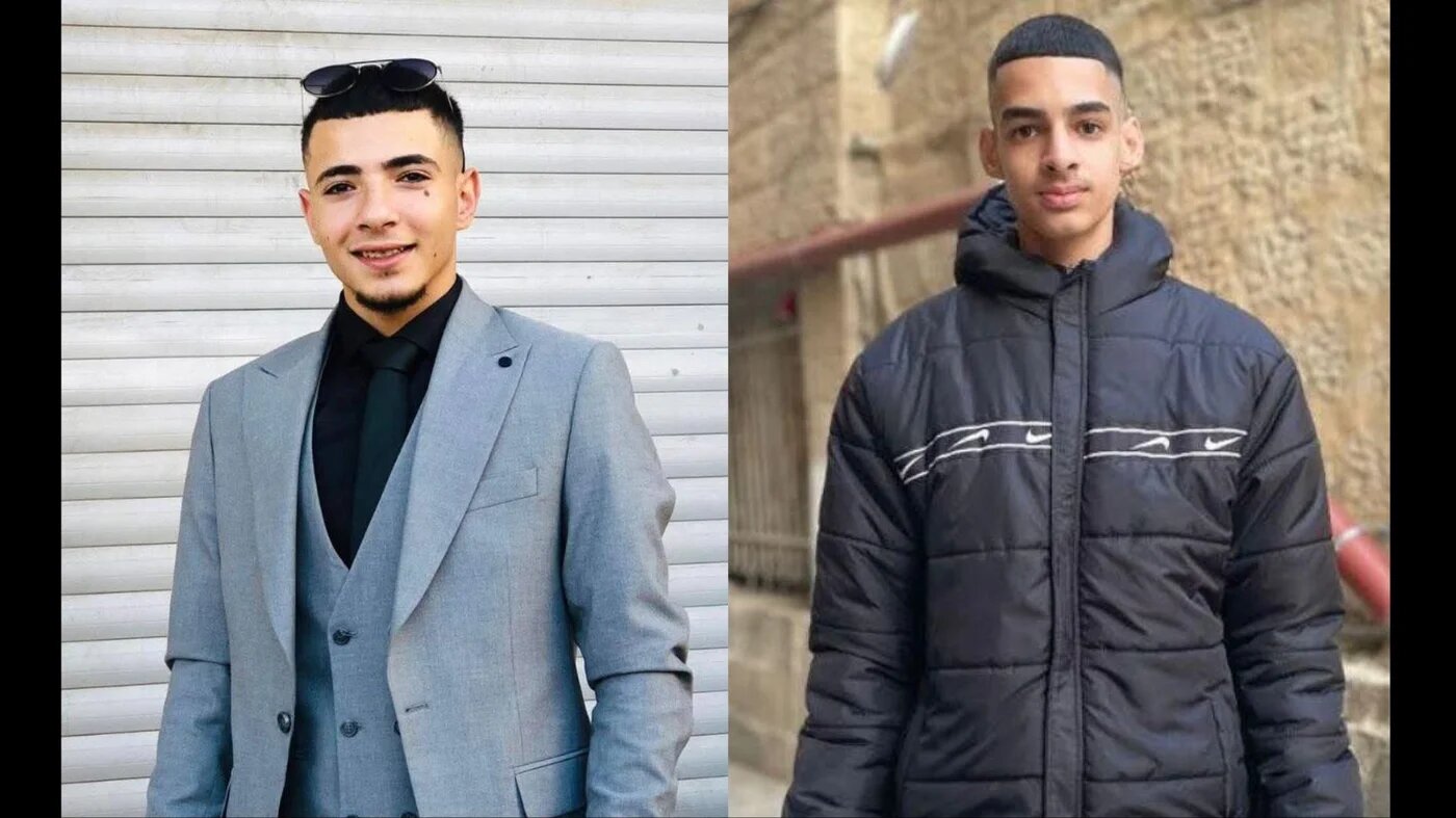Amr Khaled Ahmed al-Marbou, 18 (left), and Sami Ibrahim Sami Mashayekh, 16 (right), were killed by Israeli forces during an overnight raid on Kafr Aqab in occupied East Jerusalem (X)