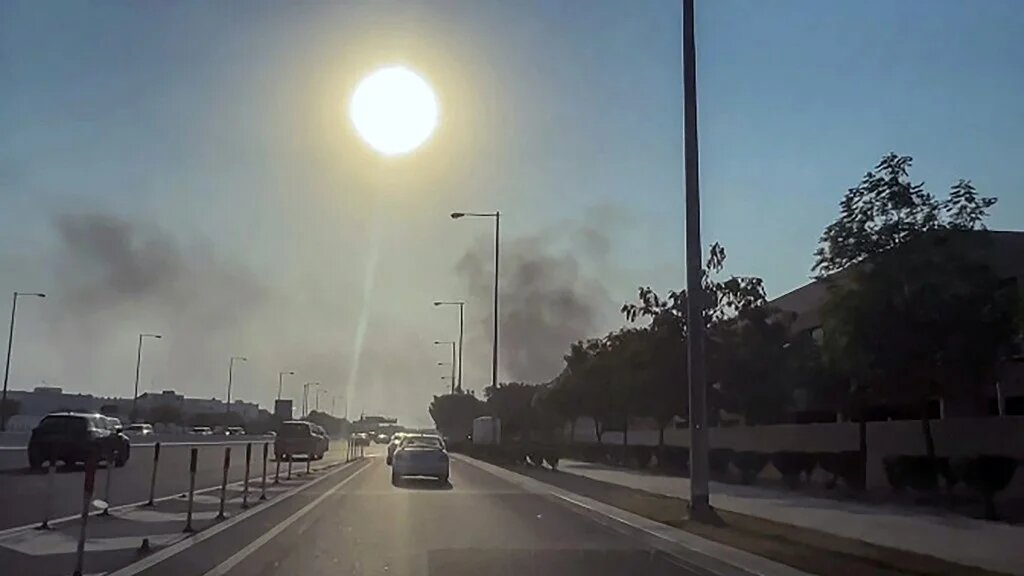 Smoke billows after Israel carried out an air attack targeting Hamas negotiators in the Qatari capital, Doha, on 9 September 2025 (Jacqueline Penney/AFPTV/AFP)