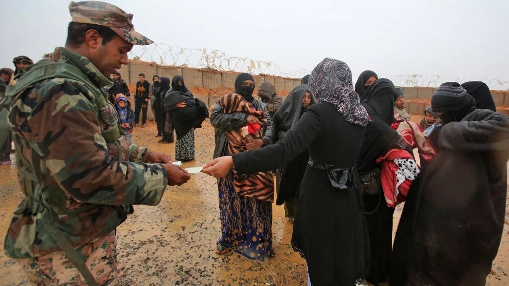 Around 10,000 refugees reportedly live in the Rukban camp, down from a high of more than 50,000 a few years ago.