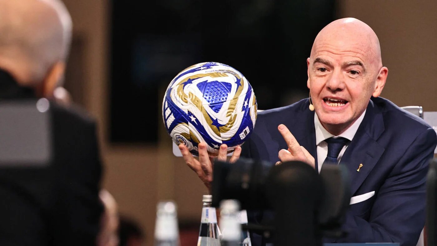 FIFA President Gianni Infantino speaks during the Future Investment Initiative (FII) conference in Riyadh, Saudi Arabia, on 28 October 2025 (AFP)