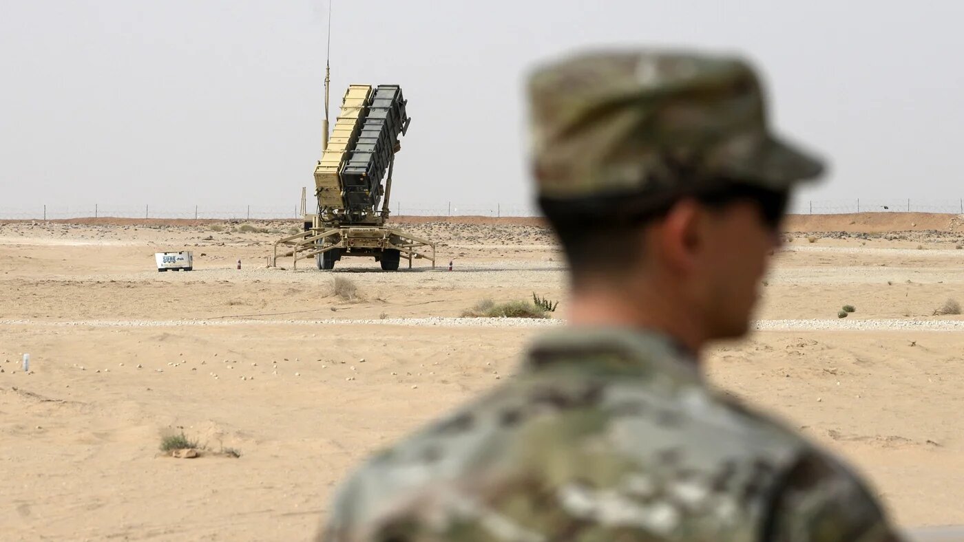A member of the US Airforce looks on near a Patriot missile battery at the Prince Sultan air base in Al-Kharj, in central Saudi Arabia (Andrew Caballero-Reynolds/AFP)