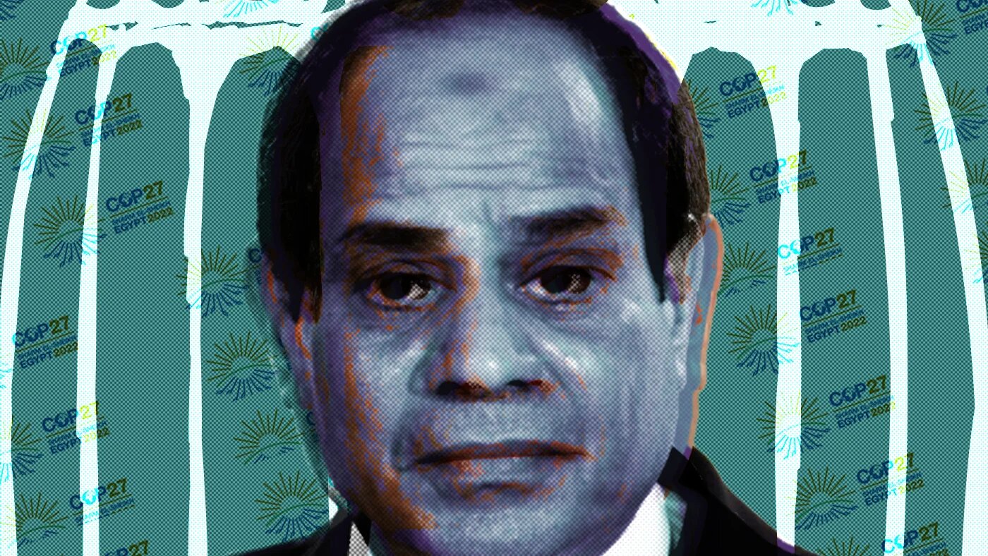 A portrait of Egyptian President Abdel Fattah El Sisi (illustration by MEE Creative)