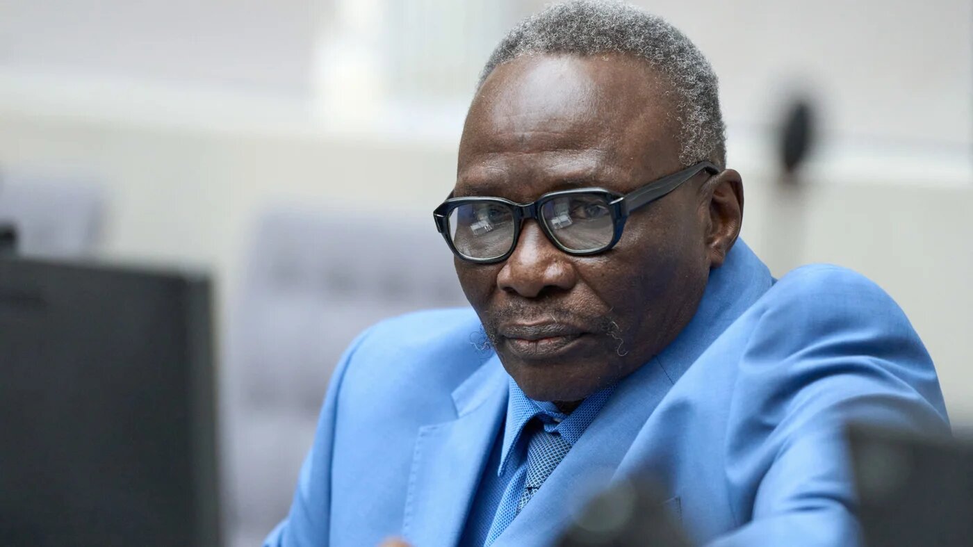 Ali Muhammad Ali Abd al-Rahman, for leader of the Sudanese Janjaweed militia, waits to hear the verdict of the International Criminal Court, in The Hague, Netherlands, 9 December 2025 (Reuters)