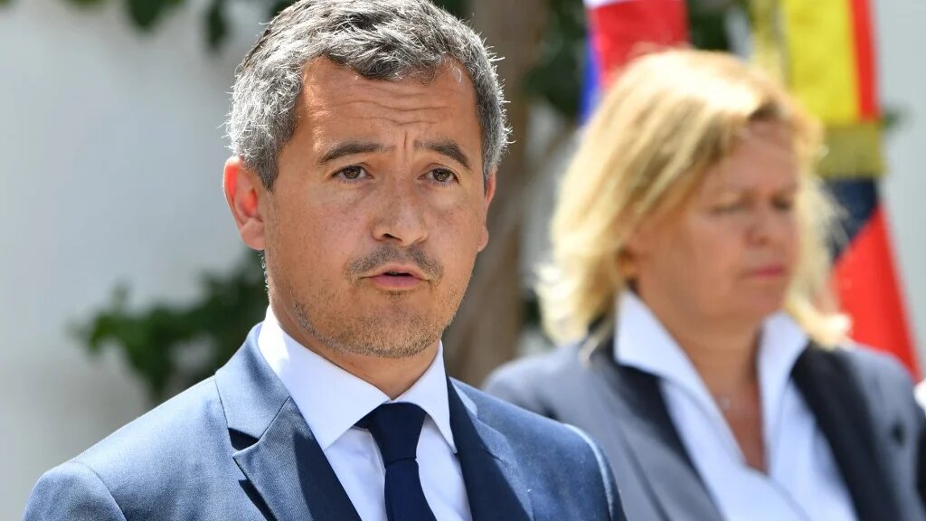 Gérald Darmanin en conférence de presse à Tunis, le 19 juin 2023 (AFP/Fethi Belaïd)