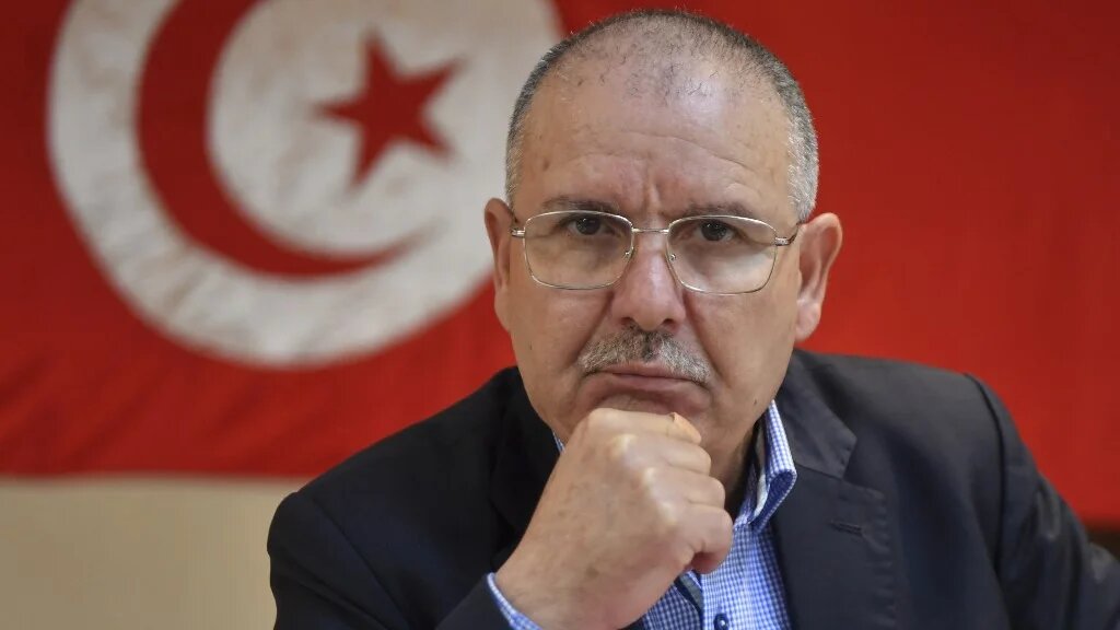 L’UGTT, via son secrétaire général Noureddine Taboubi, a constitué un nouveau « quartet », avec la Ligue des droits de l’homme (LTDH), l’Ordre des avocats (ONAT) et le Forum tunisien des droits économiques et sociaux (FTDES), qui se veut aussi ambitieux que celui qui avait obtenu le prix Nobel en 2015 pour son rôle moteur dans la transition démocratique (AFP/Fethi Belaïd)