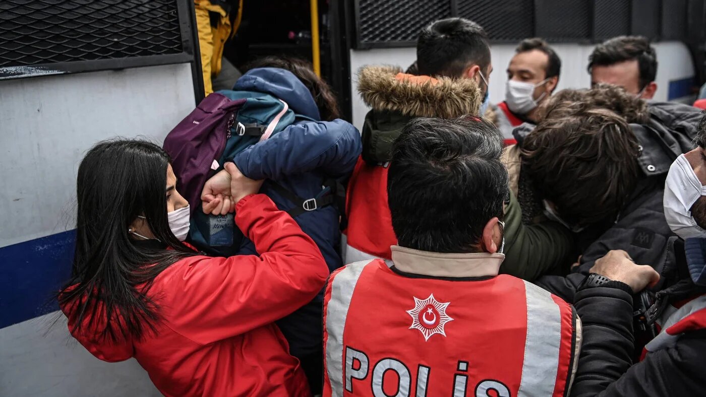 Students and faculty members from the Bogazici University have regularly protested over the past year.